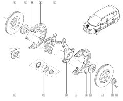 Wheel Steering Knuckle Front Right Renault Espace IV Vel Satis 8200322079