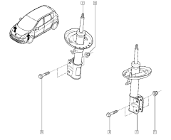 Shock Absorber Front Original Renault Scenic III 543020048R