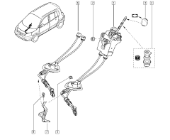 Gear Selector Cable Original Renault Scenic Megane II 7701066651