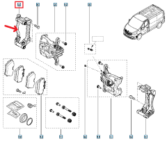 Brake Caliper Carrier Right Front New Original 410140855R Renault