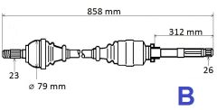 Drive Shaft Right New Original 8200882435 Renault Twingo 2 1.5 DCI