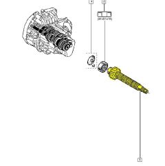 Gearbox Main Shaft New Original Renault Clio III Twingo JH3 6001548614