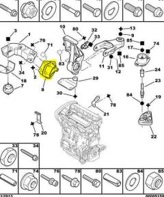Engine Mount Original Citroen Peugeot Xsara 307 1.6 1839E7 9638557080