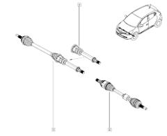 Drive Shaft Right Original Renault Clio IV 1.5 dCi 391003491R