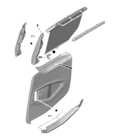 Door Handle Right Original Citroen Peugeot Partner II 9101GZ