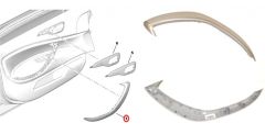 Door Trim Left Front New Original Citroen C5 III 96785135CL Door Trim Left Front New Original Citroen C5 III 96785135CL
