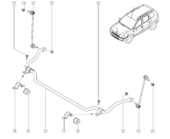 Anti-roll Bar Original Rear Dacia Duster 546111180R