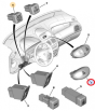 Hazard Light Switch Original Citroen Peugeot 206 6554L1