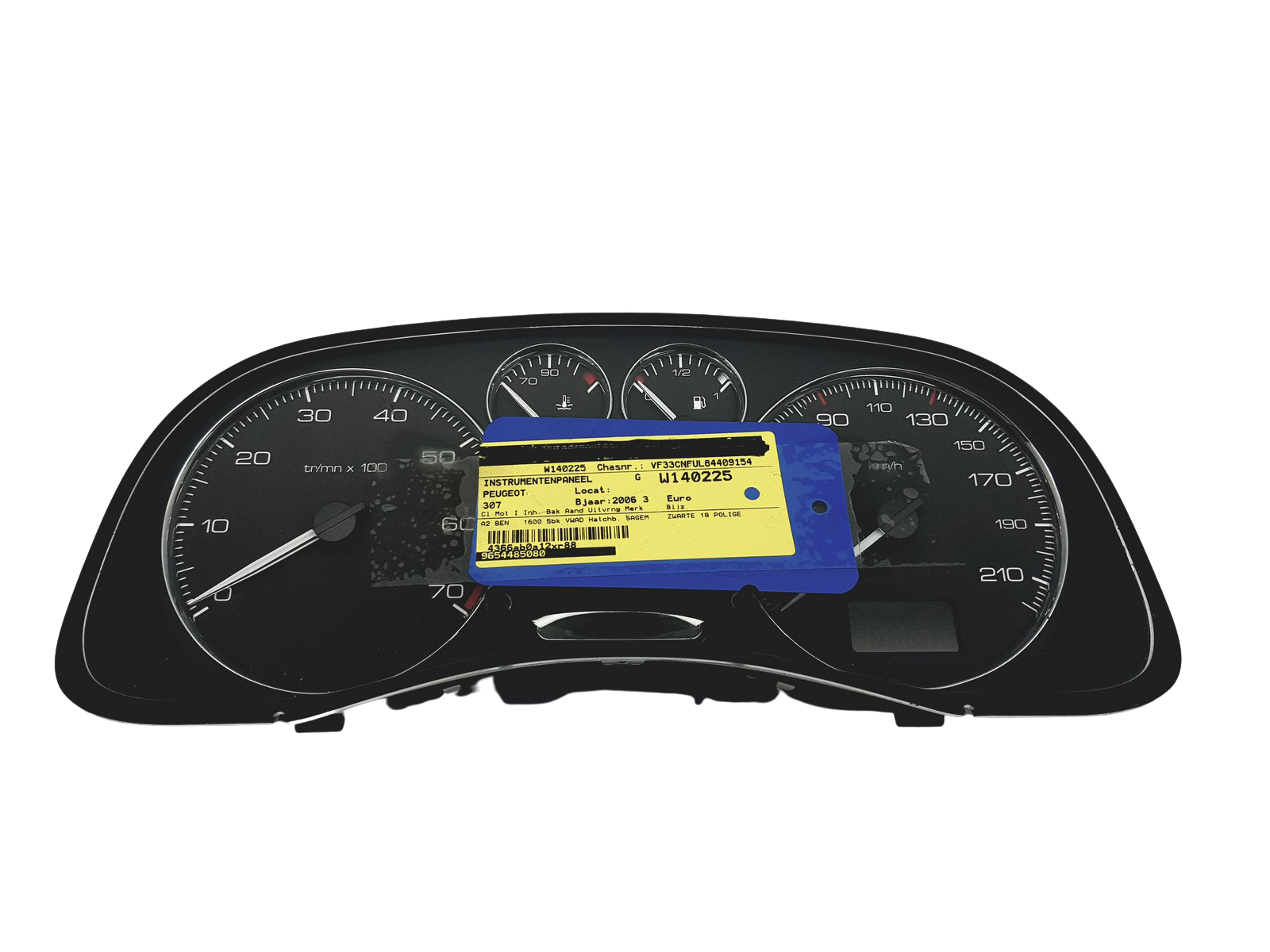 Speedometer/Instrument Cluster Peugeot 307 9654485080 A01 49357 main product photo
