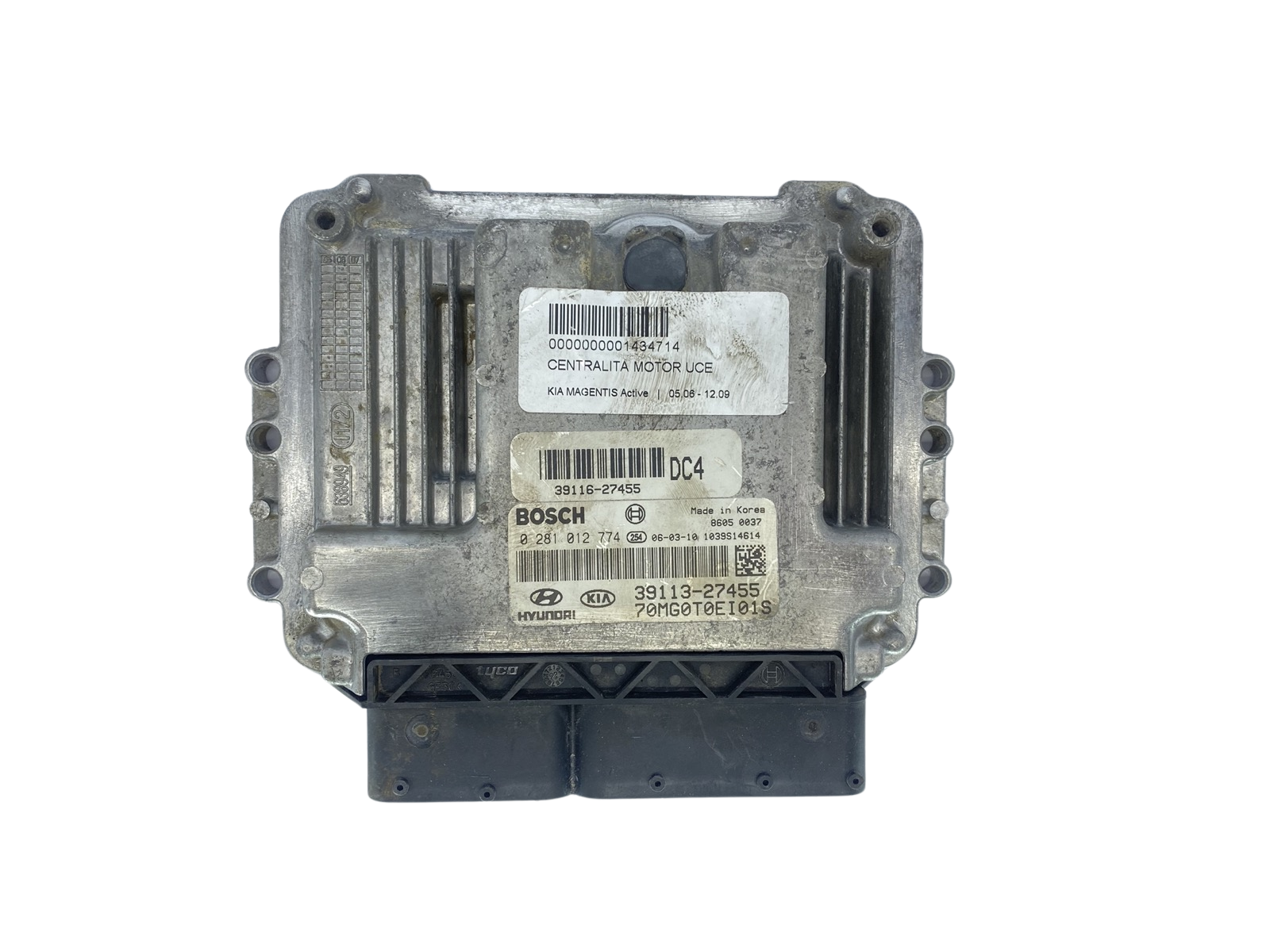 Control Unit 0281012774 39113-27455 70MG0T0EI01S KIA Bosch 62722 main product photo