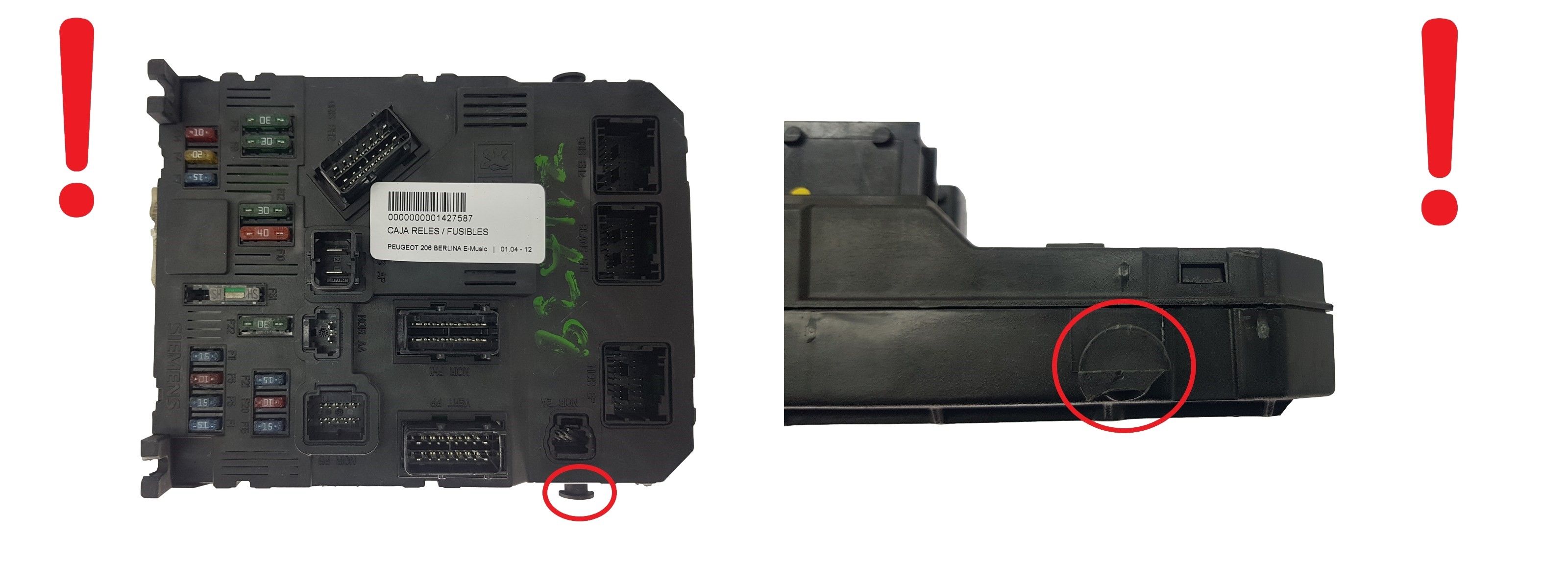 Control Unit BSI E02-00 9646777380 S118085210G PSA Siemens 1986 main product photo