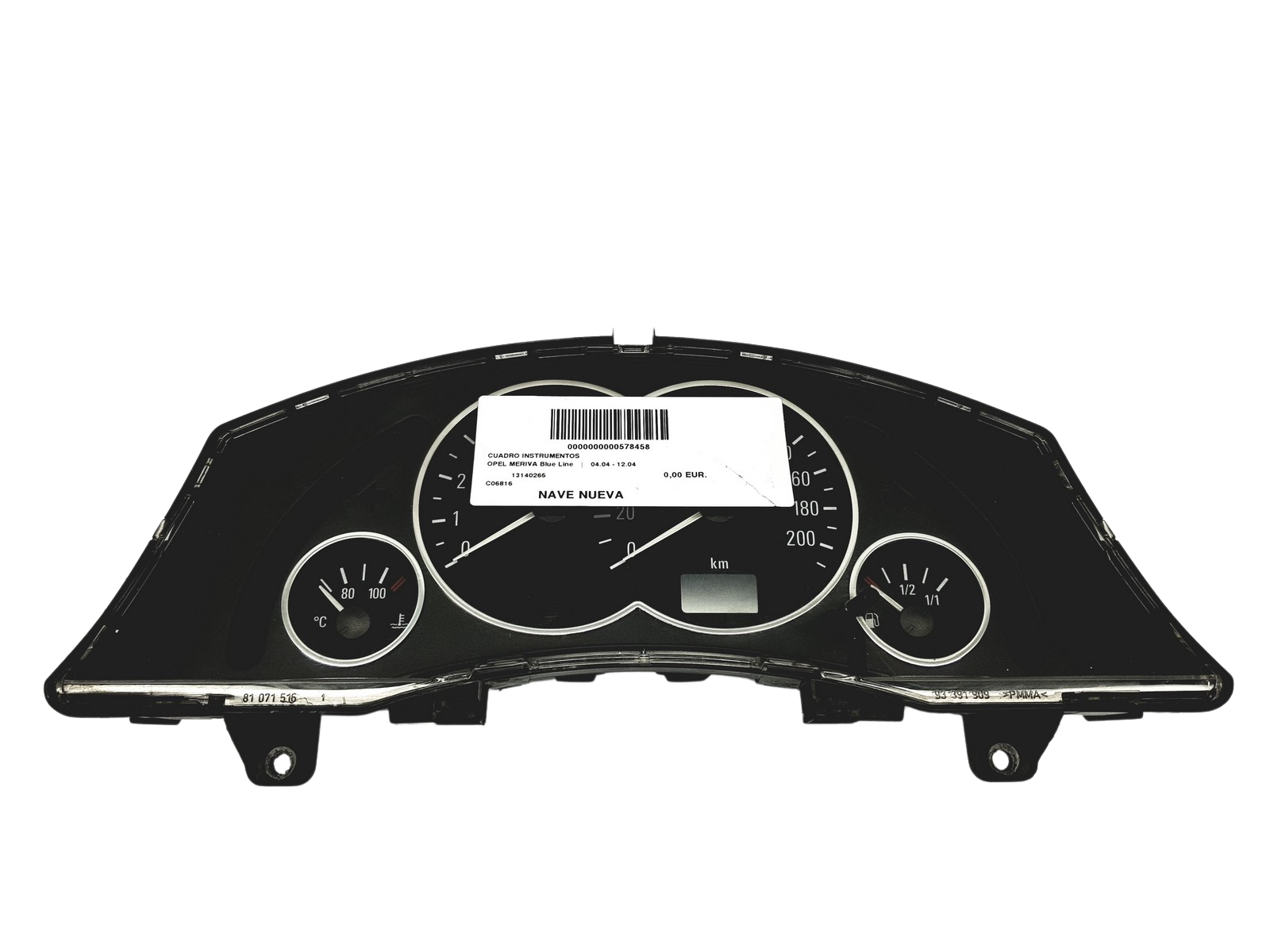 Speedometer/Instrument Cluster Opel Meriva A 13140265MN 110080162014 58352 main product photo