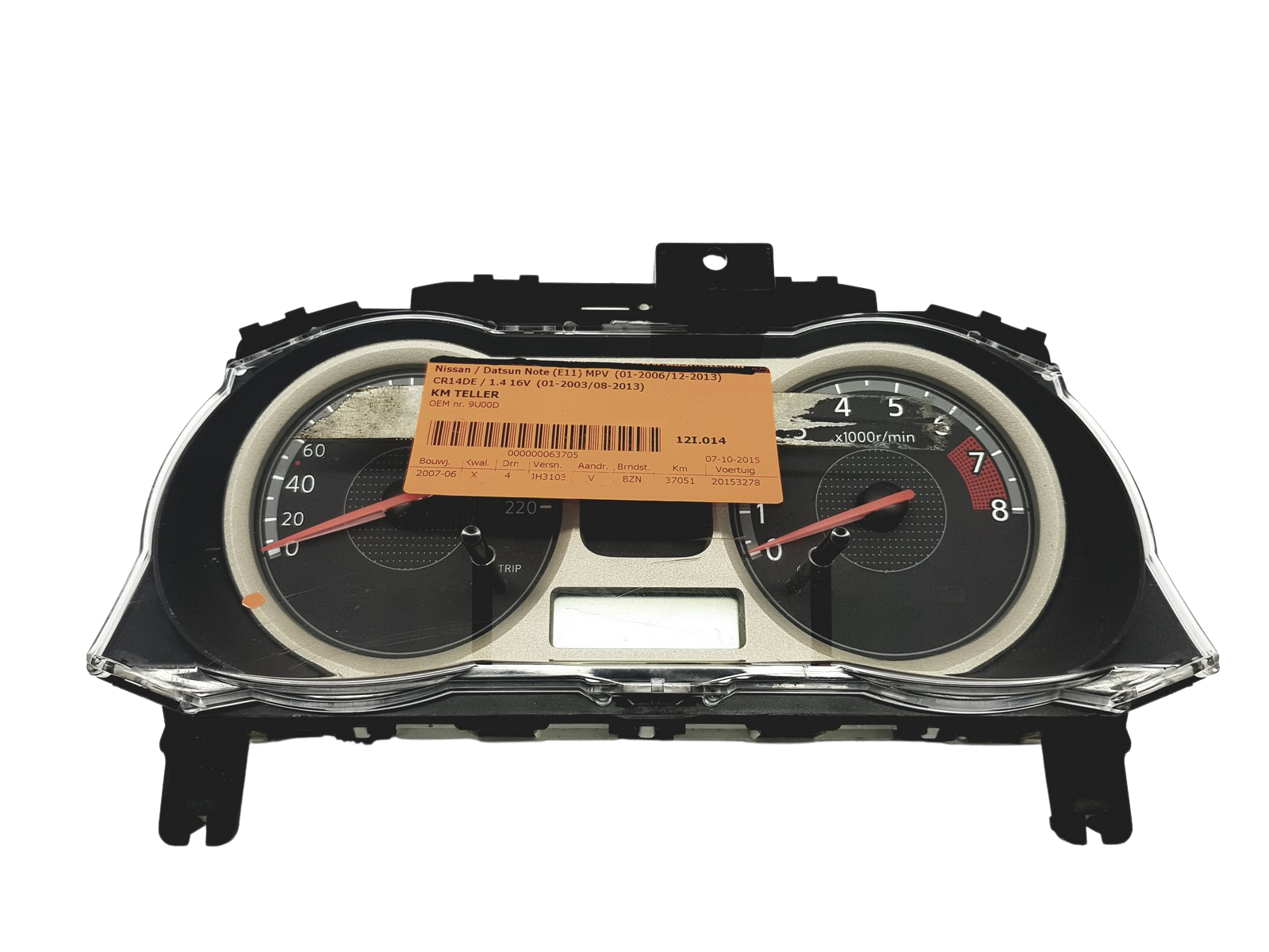 Speedometer/Instrument Cluster Nissan Note A4 9U00D 53286 main product photo