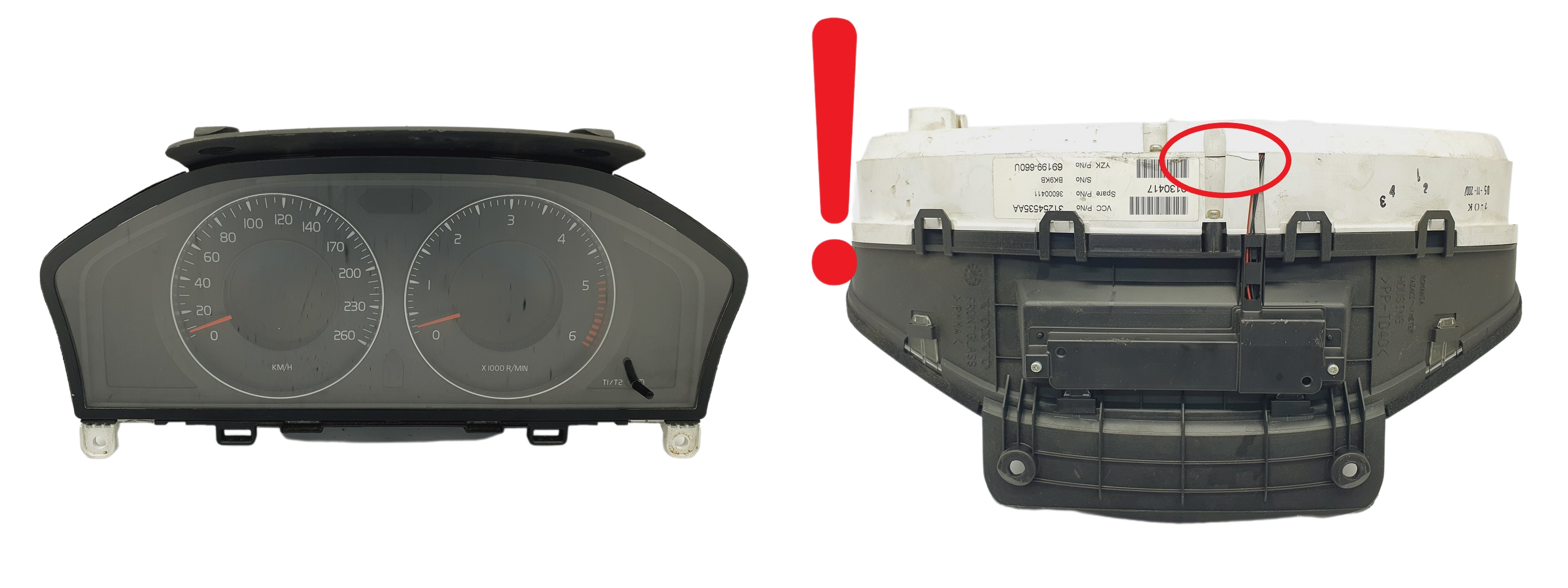 Speedometer/Instrument Cluster Volvo S80 V70 XC70 31254535AA Yazaki 60919 main product photo