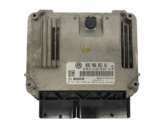 ECU Engine Control Unit VW 03G906021QJ 0281014064 Bosch main product photo