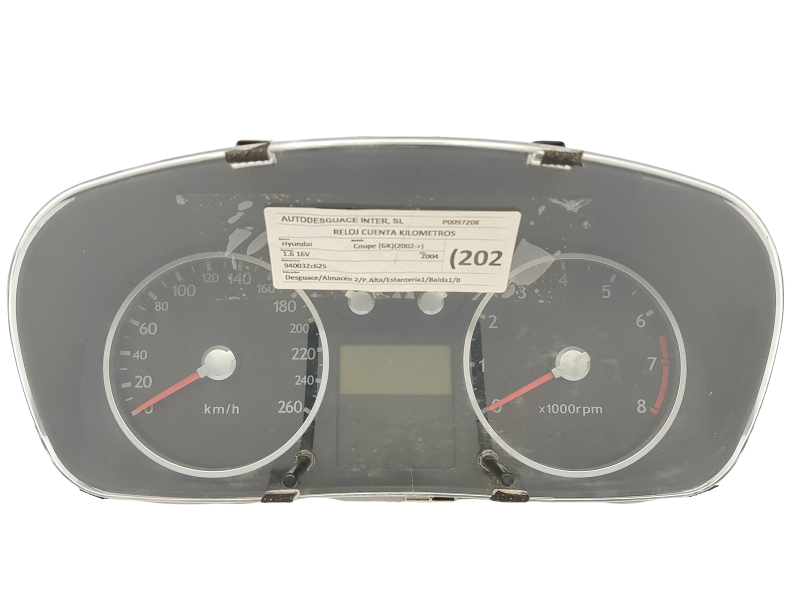 Speedometer/Instrument Cluster Hyundai Coupe 94003-2C625 2003-45800H 26912 main product photo