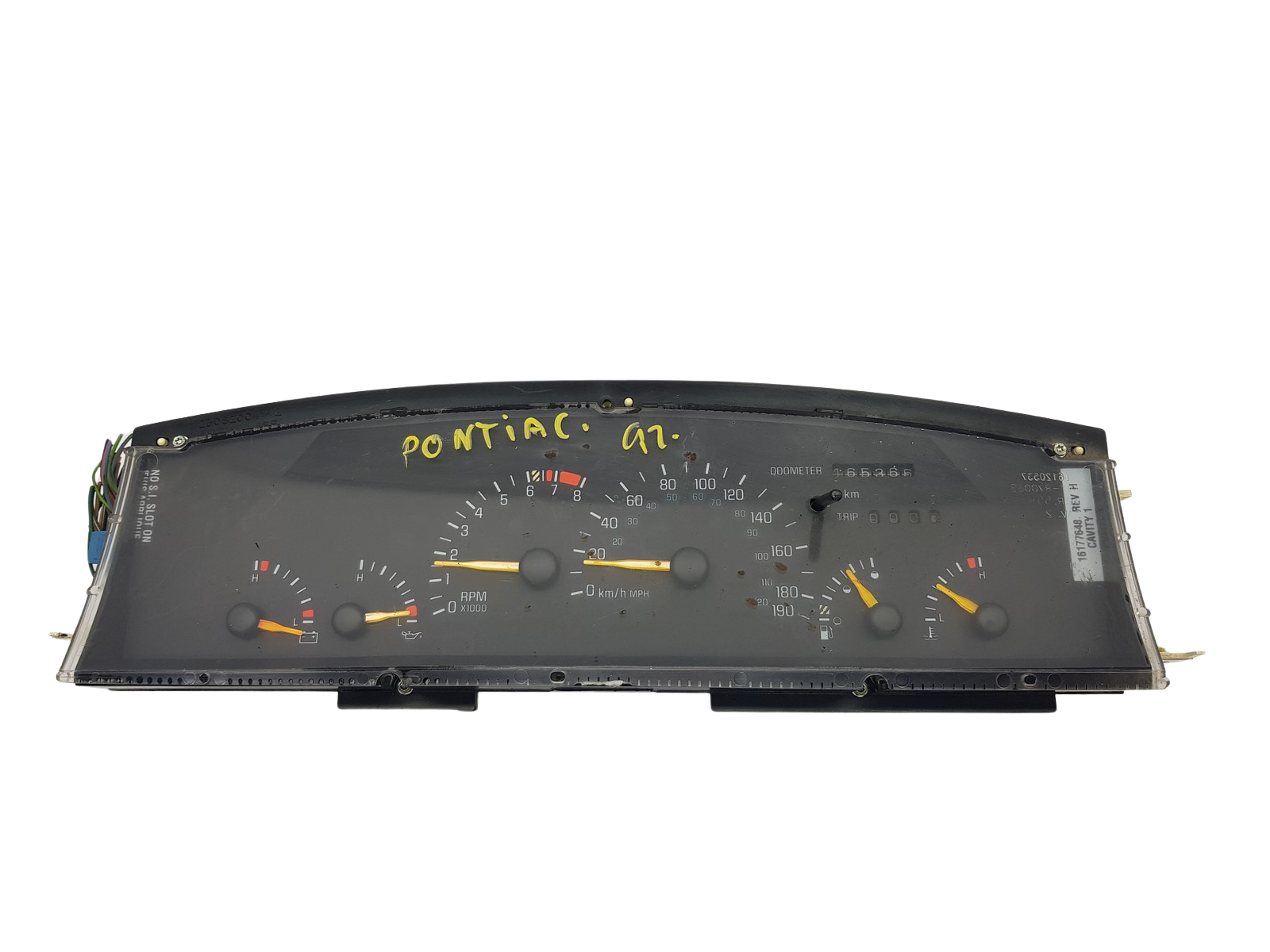 Speedometer/Instrument Cluster Pontiac Trans Sport 16177648 16176849 main product photo