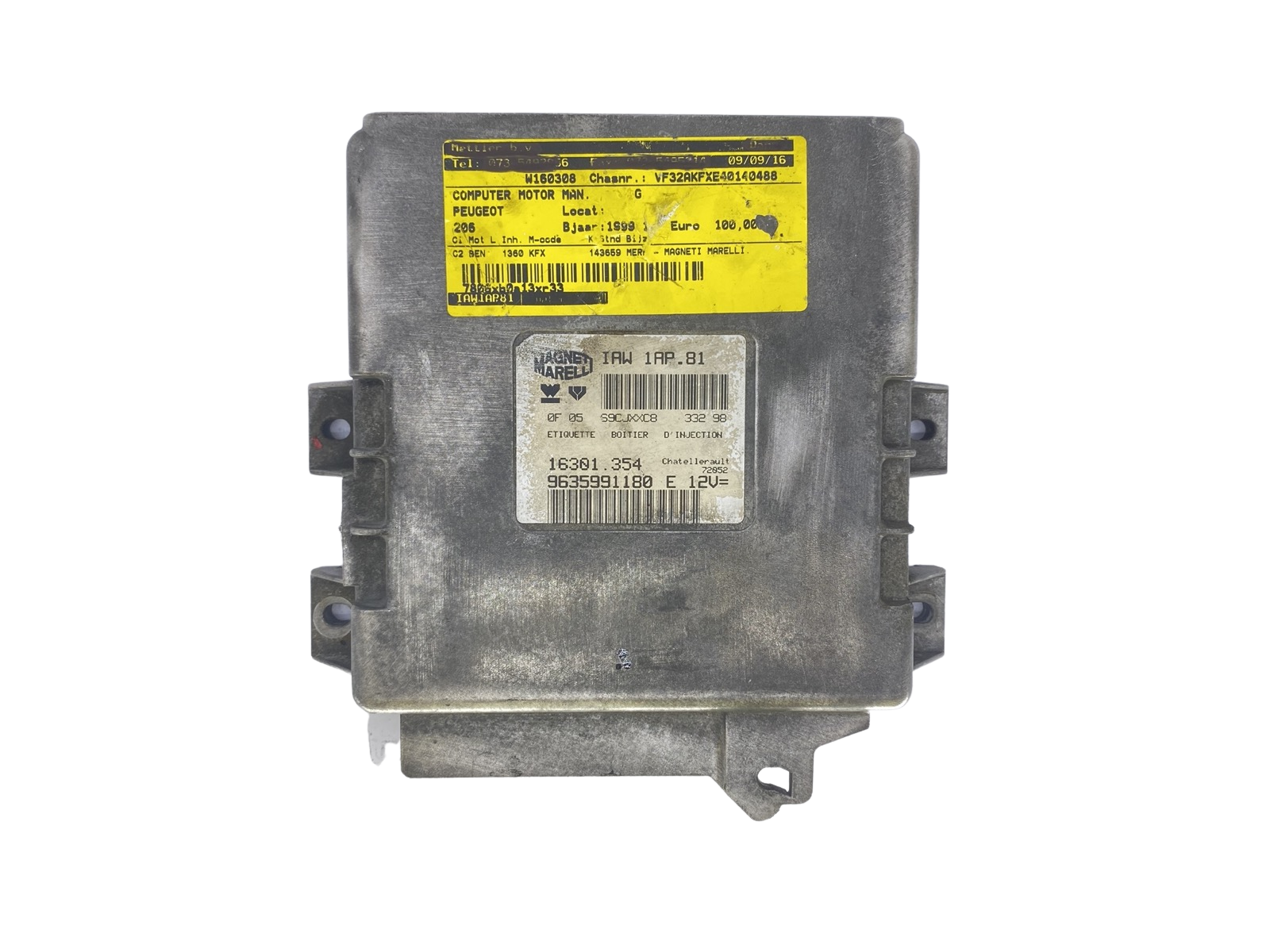 Control Unit 9635991180 IAW1AP.81 16301.354 PSA Magneti Marelli 57132 main product photo