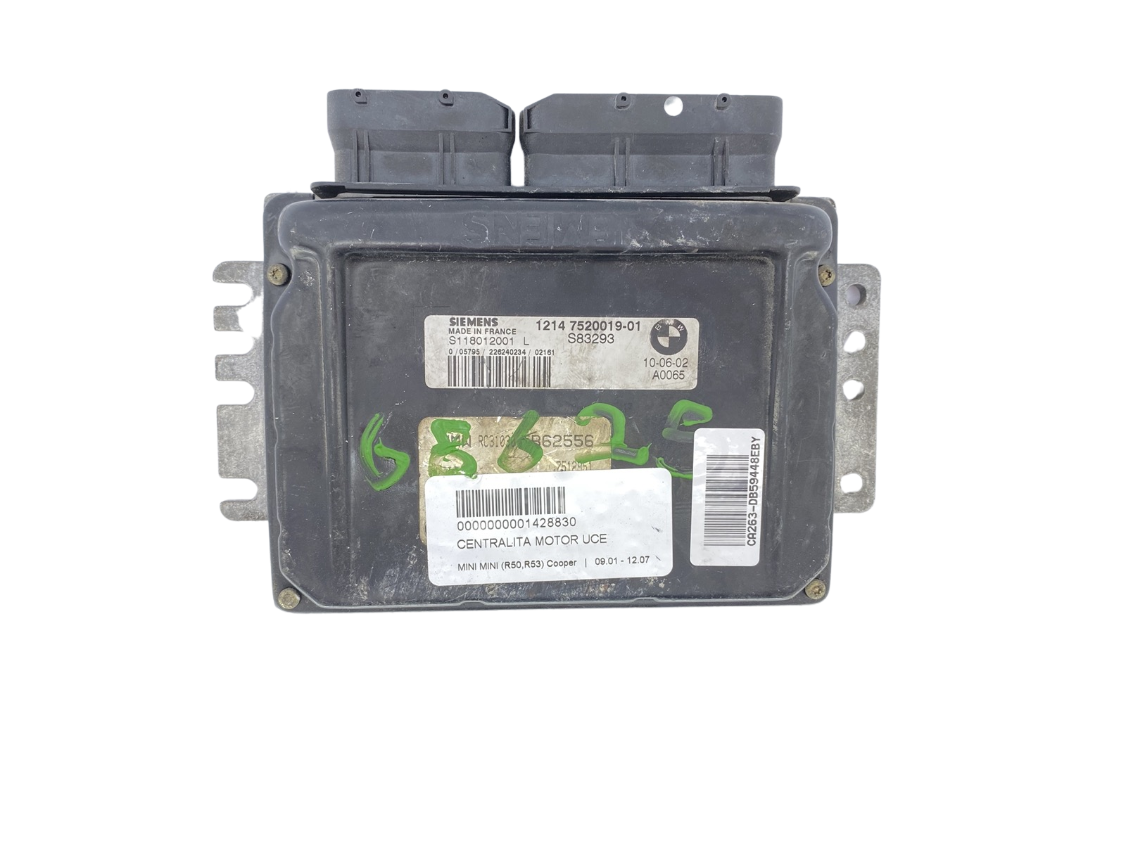 Control Unit 1214 7520019-01 S118012001L Mini BMW Siemens 59448 main product photo