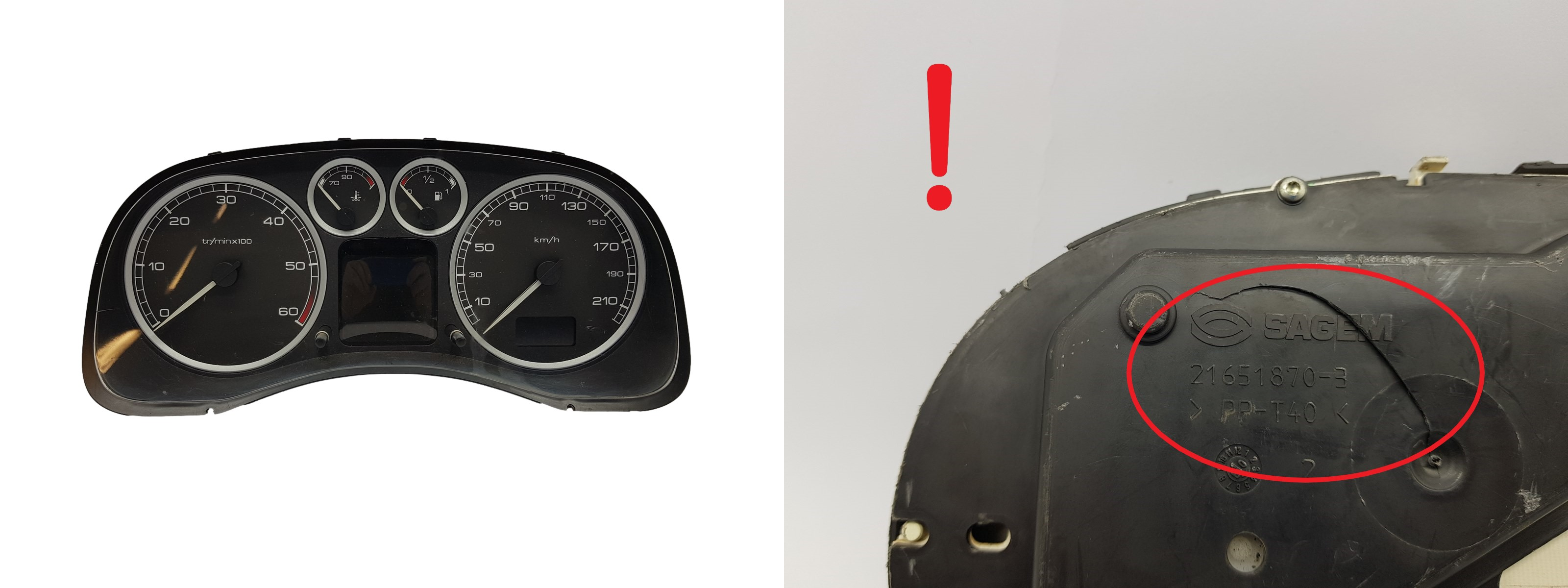 Speedometer/Instrument Cluster Peugeot 307 9646742280 0R00 2236 main product photo