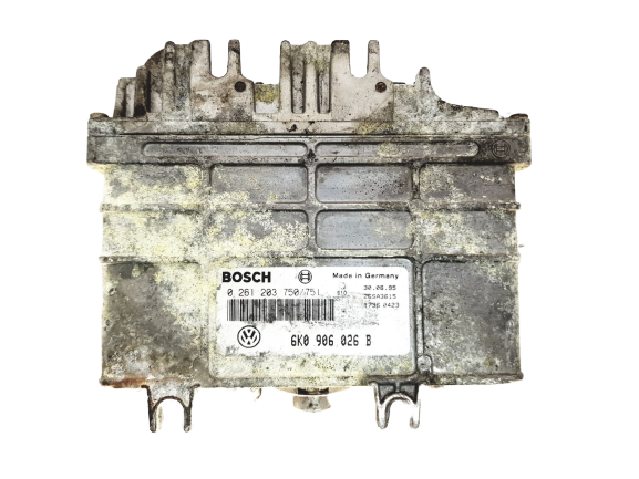 ECU Engine Control Unit 6K0906026B 0261203750 Seat VW Audi Bosch 19136 main product photo
