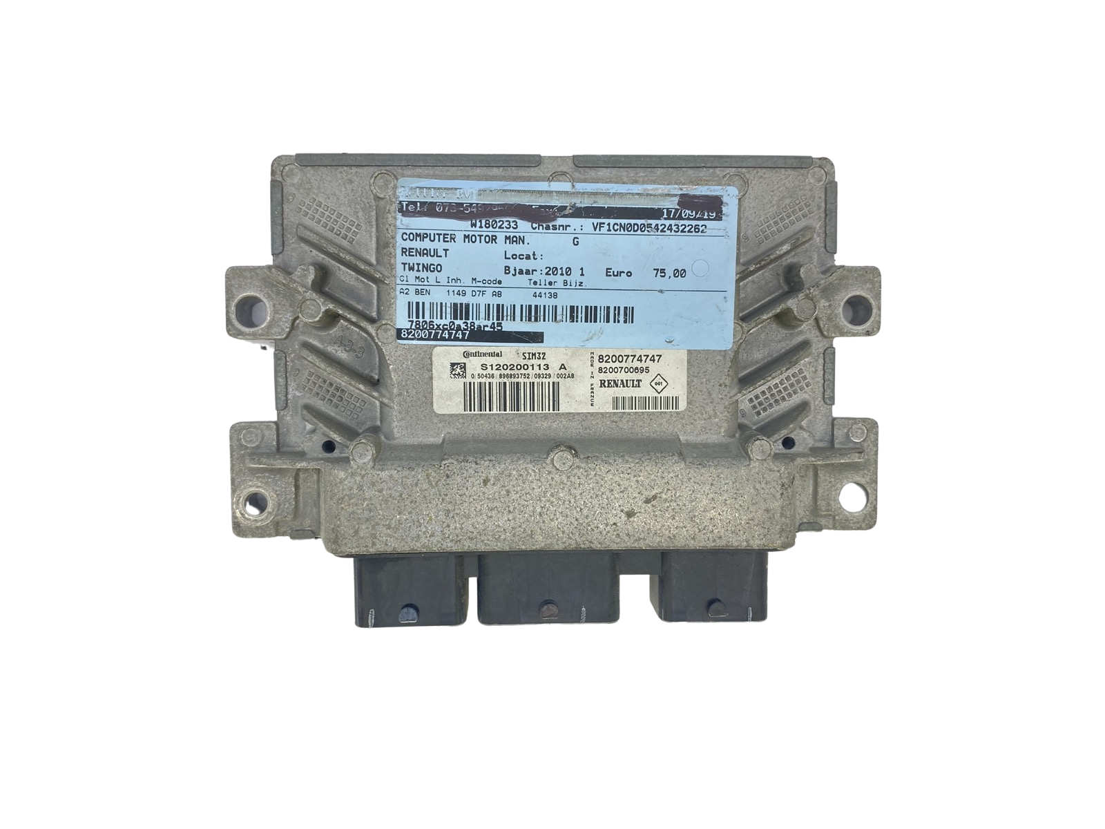 Control Unit S120200113A 8200774747 8200700695 Renault Siemens 57138 main product photo