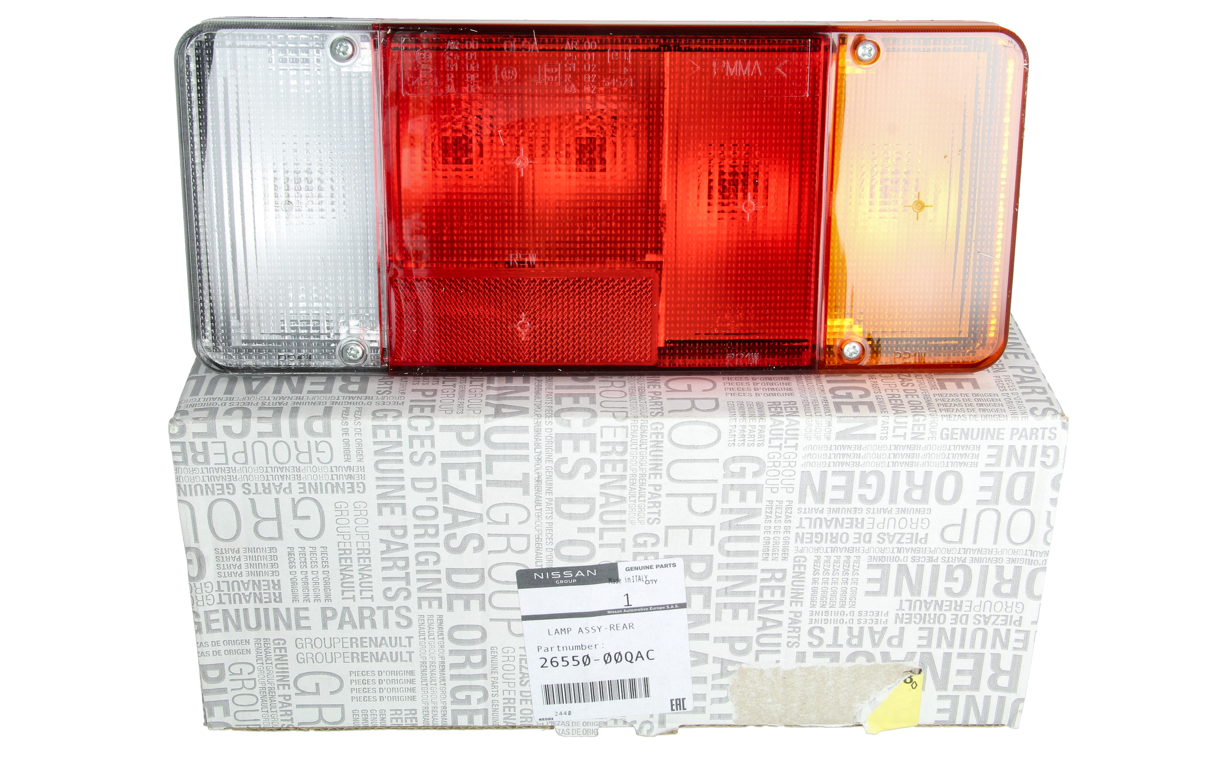 Lamp Right Rear New Original 2655000QAC 7700353025 Renault Nissan main product photo