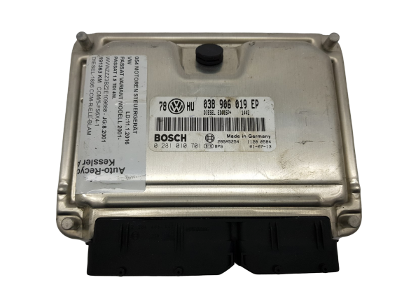 ECU Engine Control Unit VW 038906019EP 0281010701 Bosch 22452 main product photo