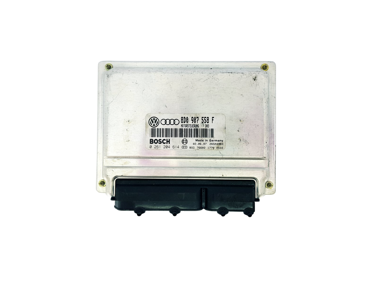 ECU Engine Control Unit VW Audi 8D0907558F 0261204614 Bosch 34022 main product photo