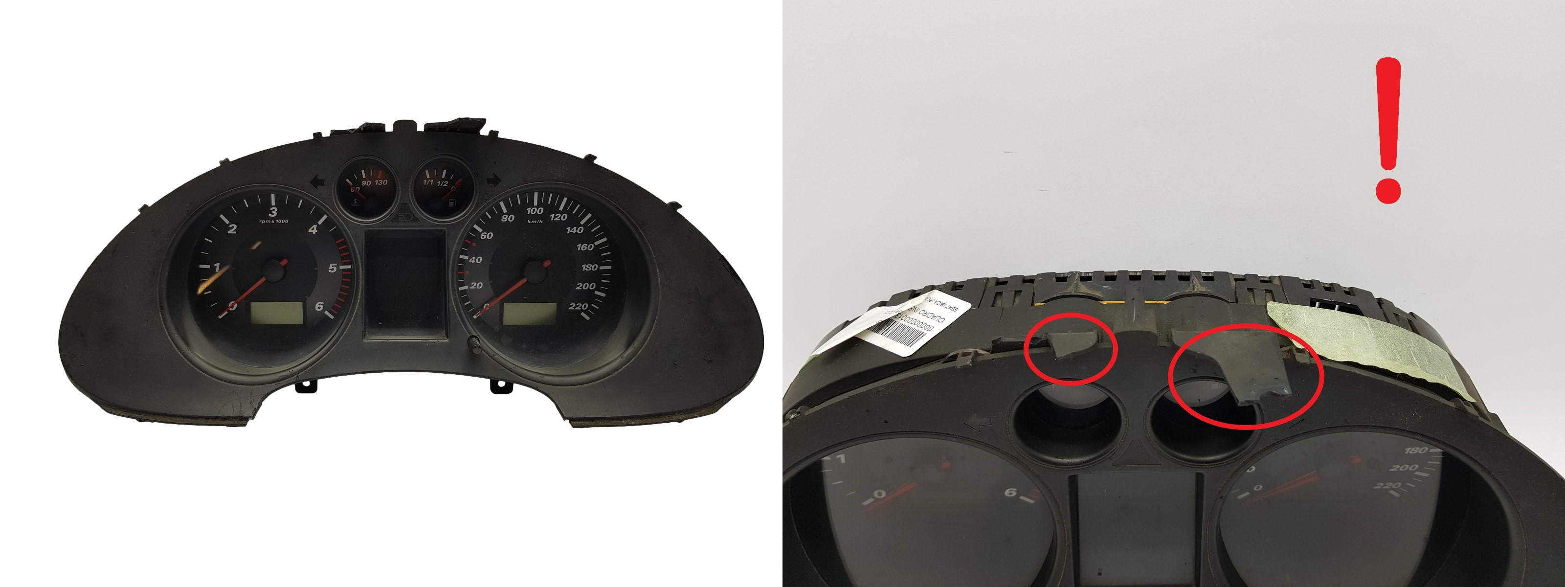 Speedometer/Instrument Cluster Seat Ibiza Cordoba 6L0920801A 2661 main product photo