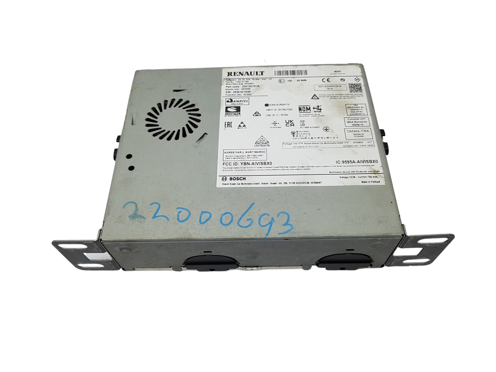 Car Radio Renault 259150781R 283C32183R Bosch main product photo