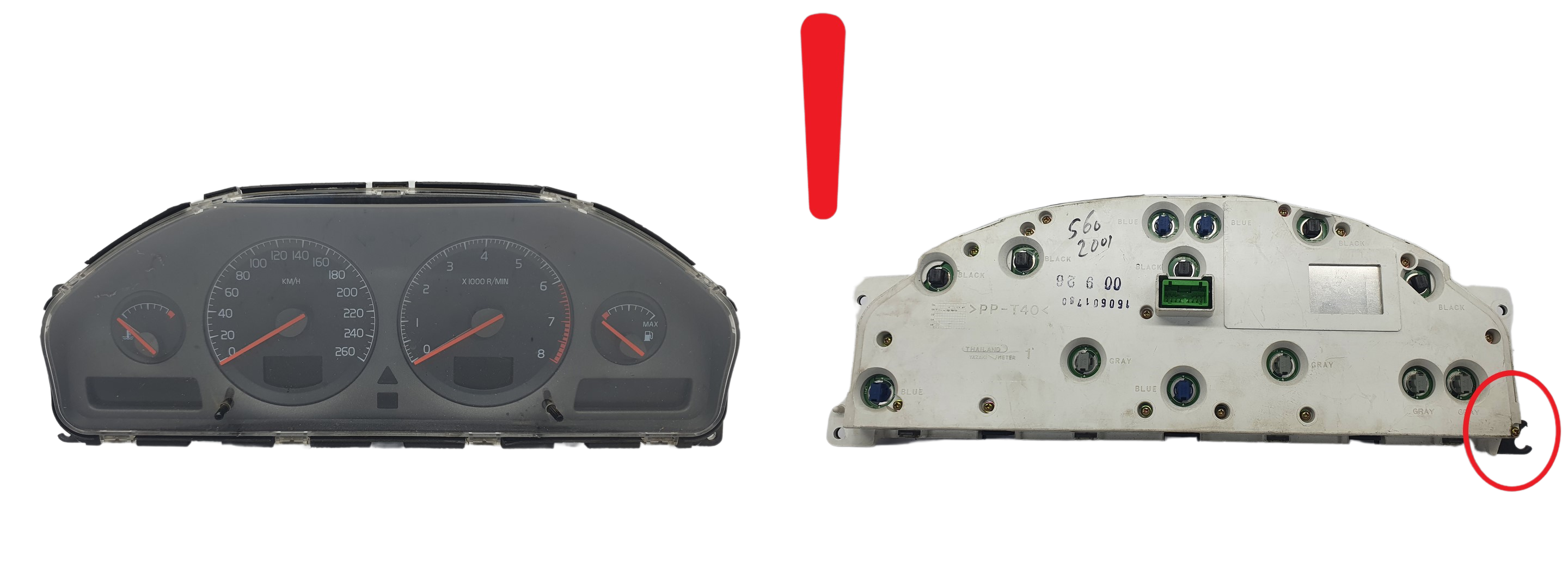 Speedometer/Instrument Cluster Volvo S60 V70 S80 9499668 69294-570T 60908 main product photo