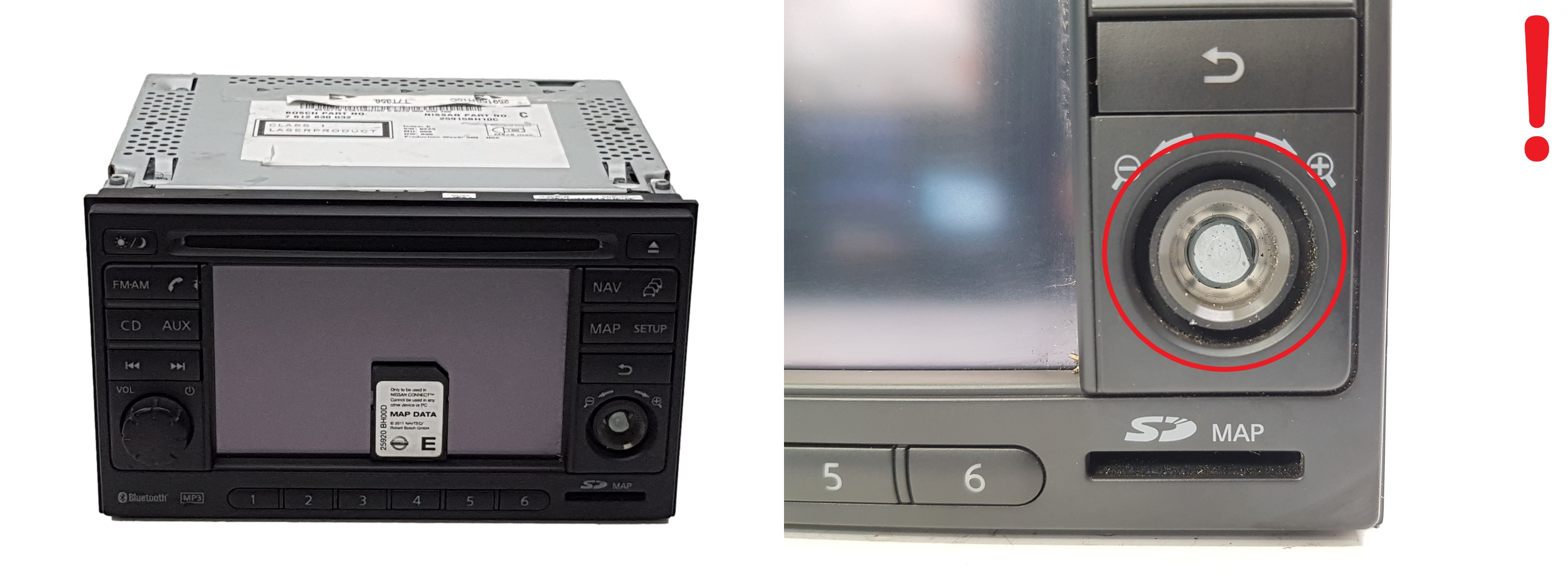 Navigation Radio Nissan Qashqai Juke 25915BH10C 25920BH00D main product photo