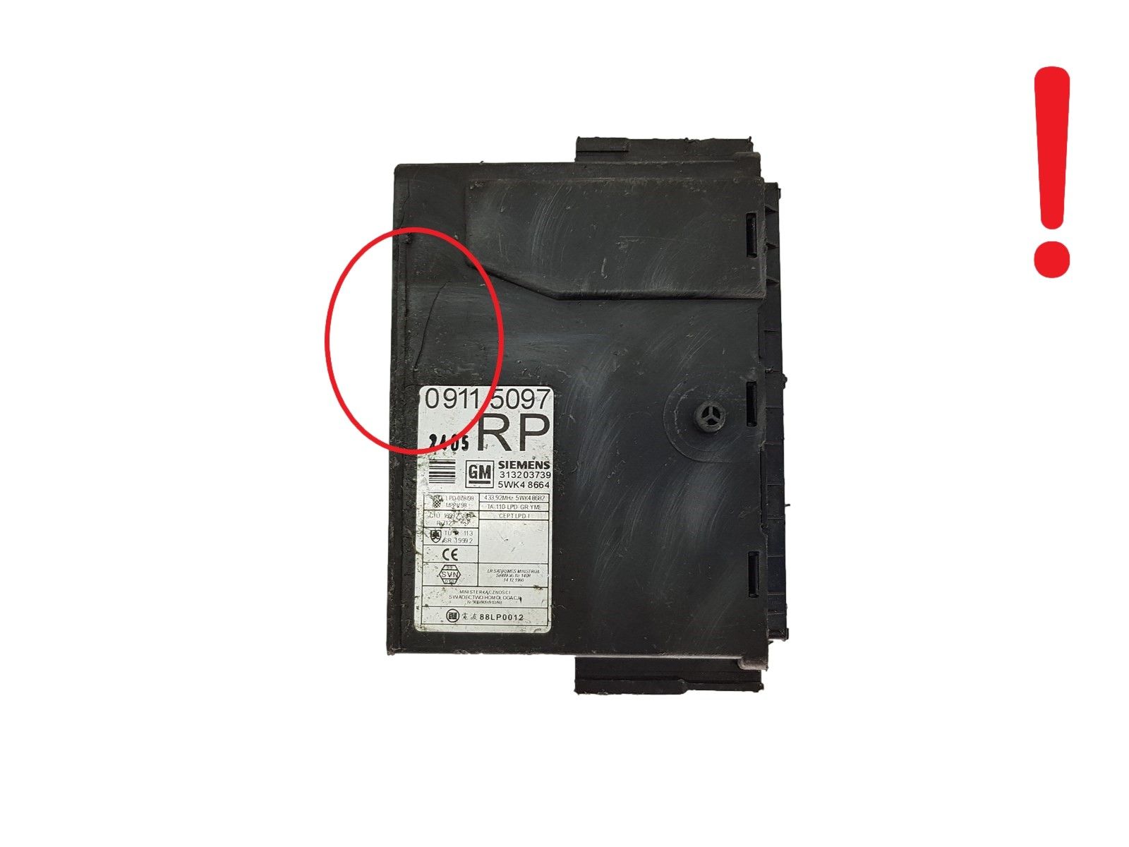 Control Unit 09115097 5WK48664 313203739 Opel GM Siemens main product photo