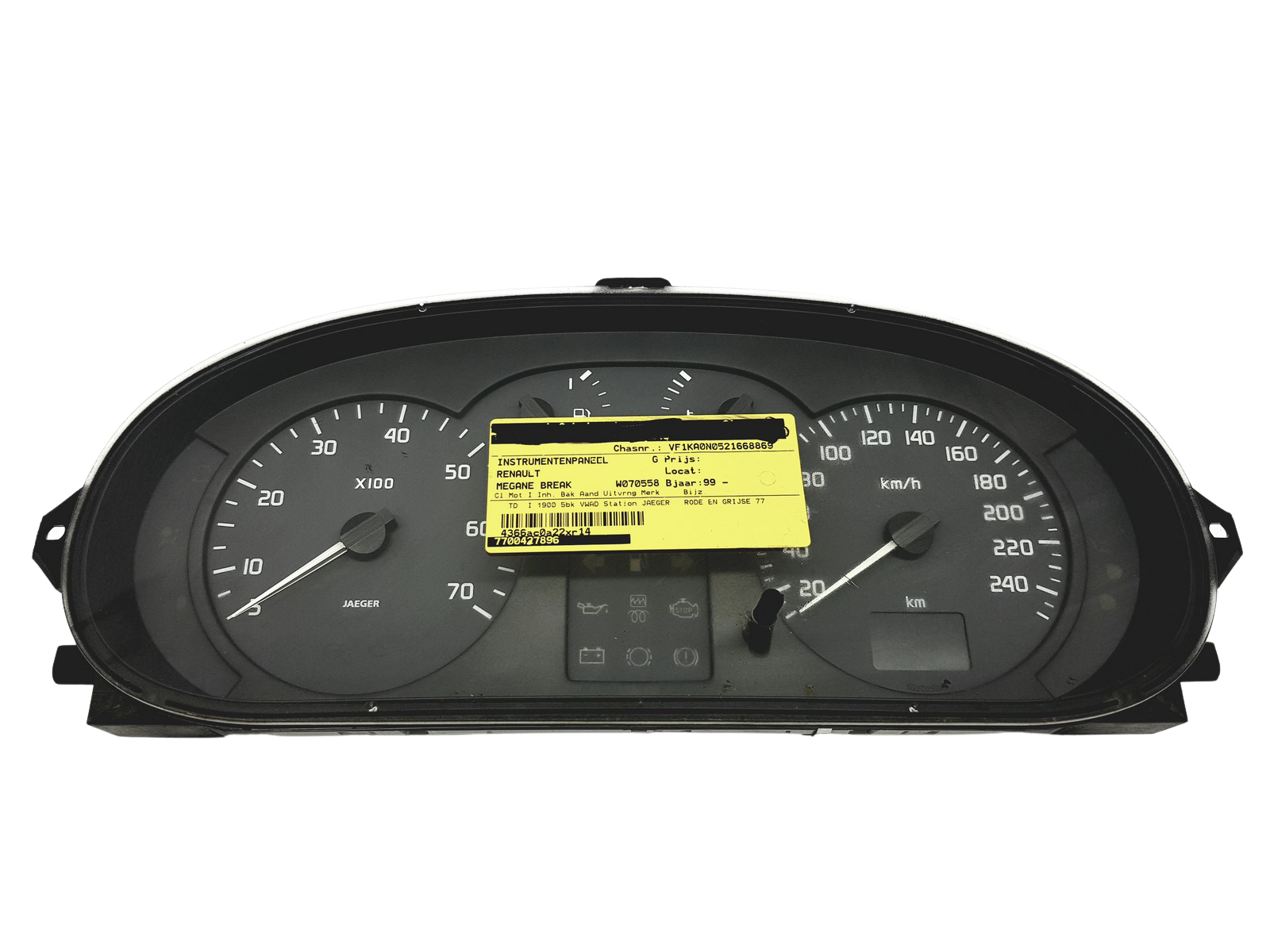 Speedometer/Instrument Cluster Renault Scenic 1 Megane 1 7700427896 C 49555 main product photo