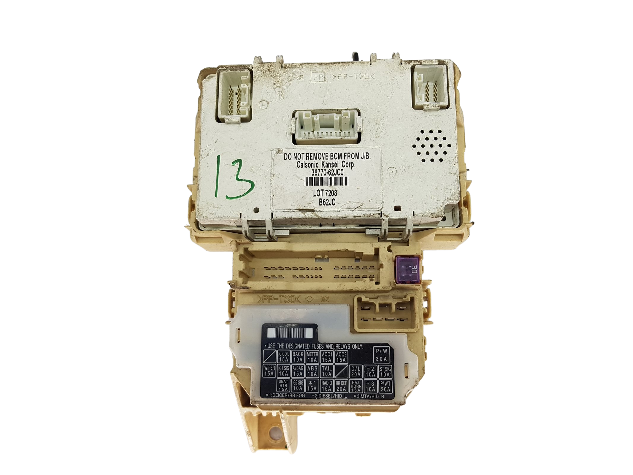 Fuse Box Suzuki 36770-62JC0 Calsonic Kansei 20312 main product photo