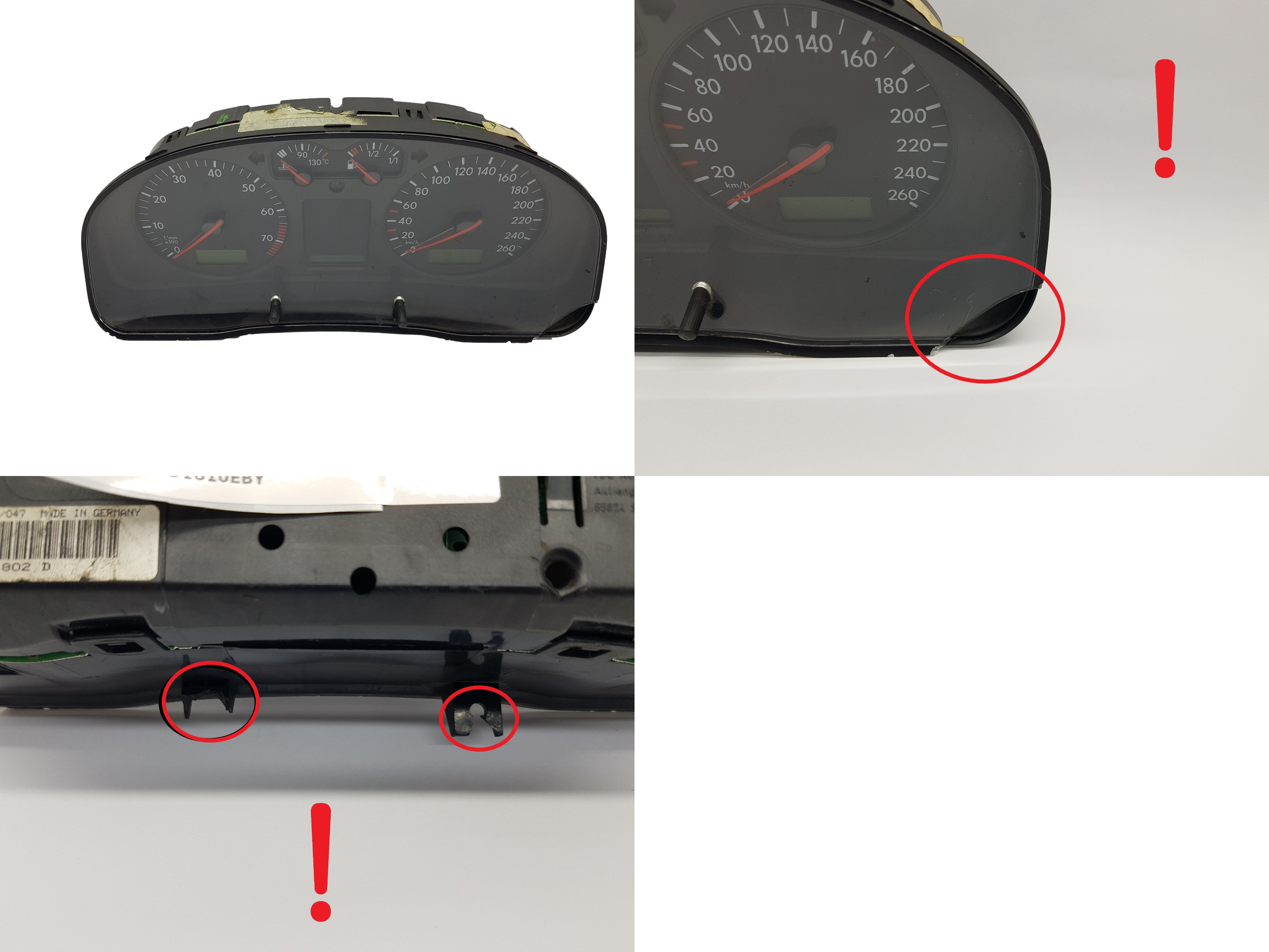 Speedometer/Instrument Cluster VW Pasat 3B 3B0920802D main product photo