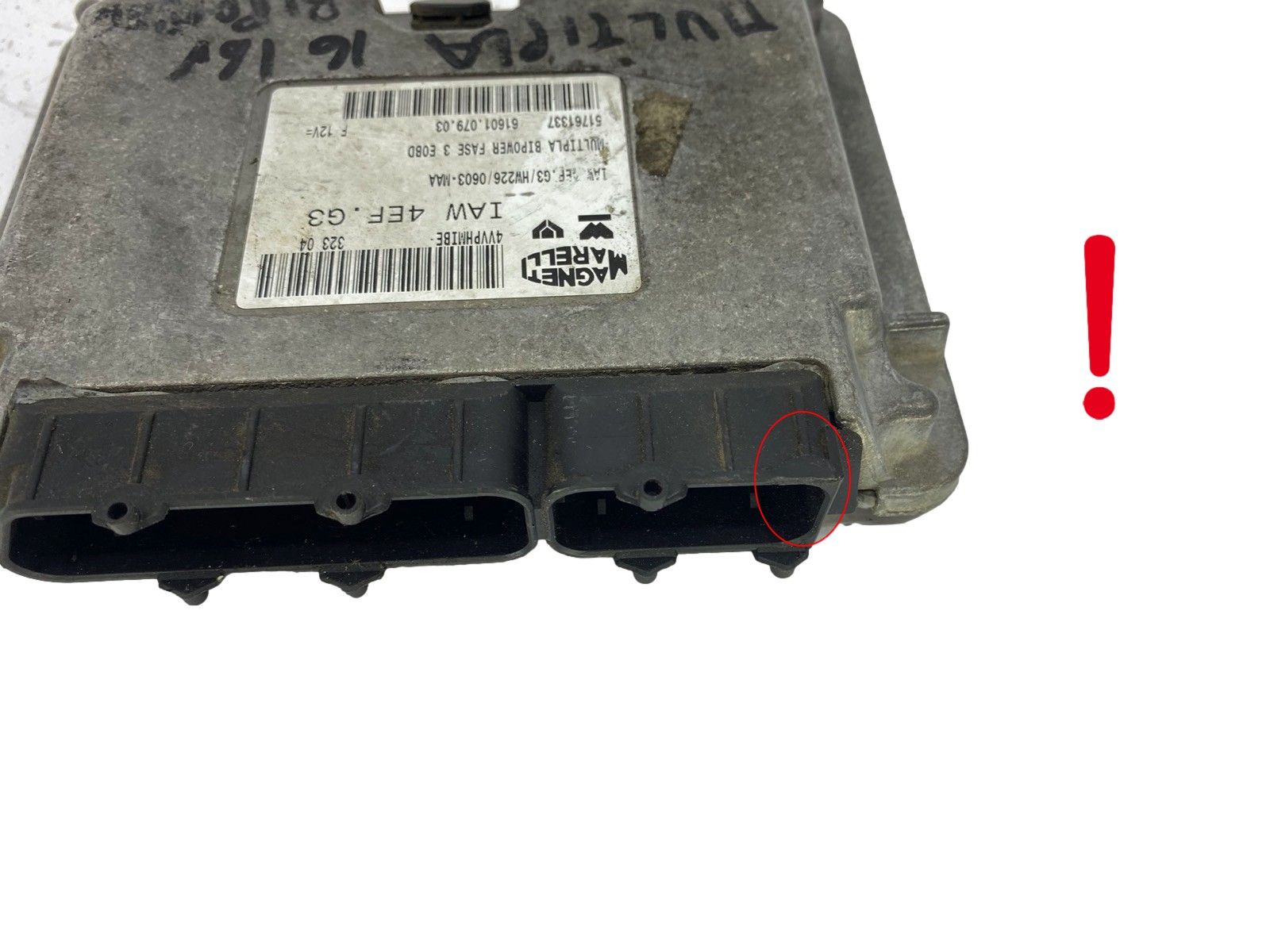 Control Unit IAW4EF.G3 51761337 61601.079.03 Fiat Magneti Marelli 57468 main product photo