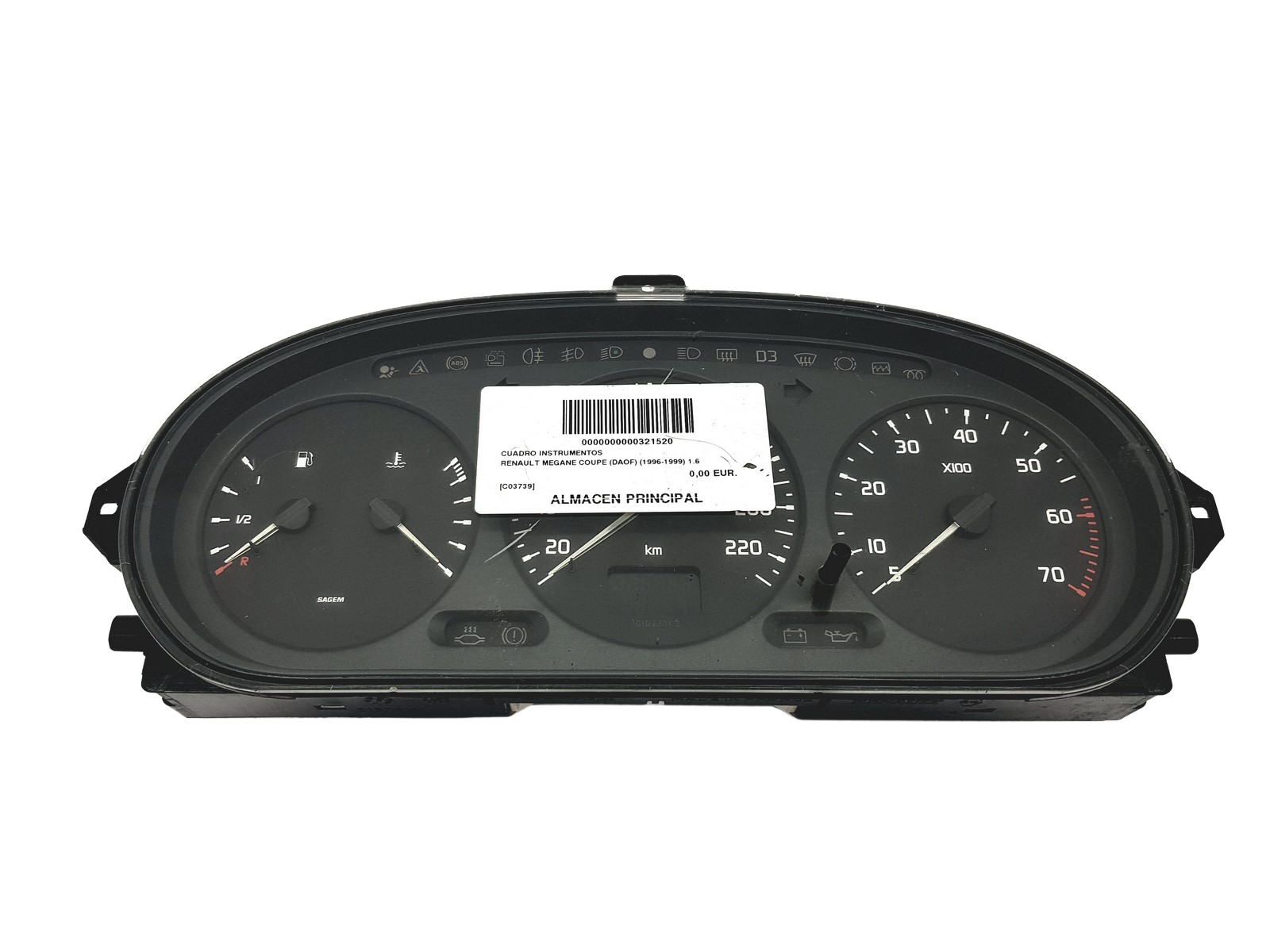Speedometer/Instrument Cluster Megane Scenic 21578161-2 21612792-4 54322 main product photo