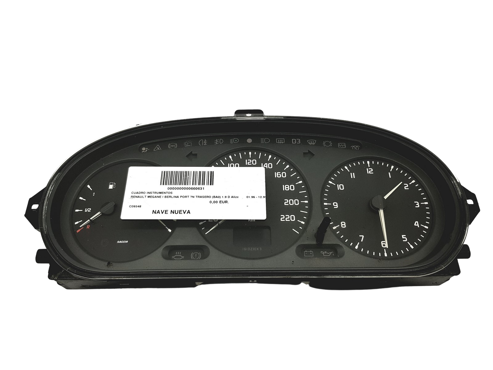 Speedometer/Instrument Cluster Megane Scenic 21578161-2 21612792-4 53845 main product photo