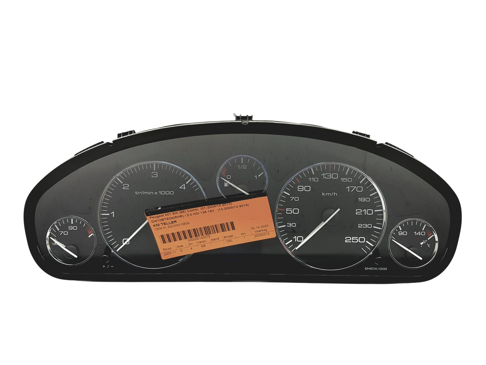Speedometer/Instrument Cluster Peugeot 407 9658138280 53032 main product photo