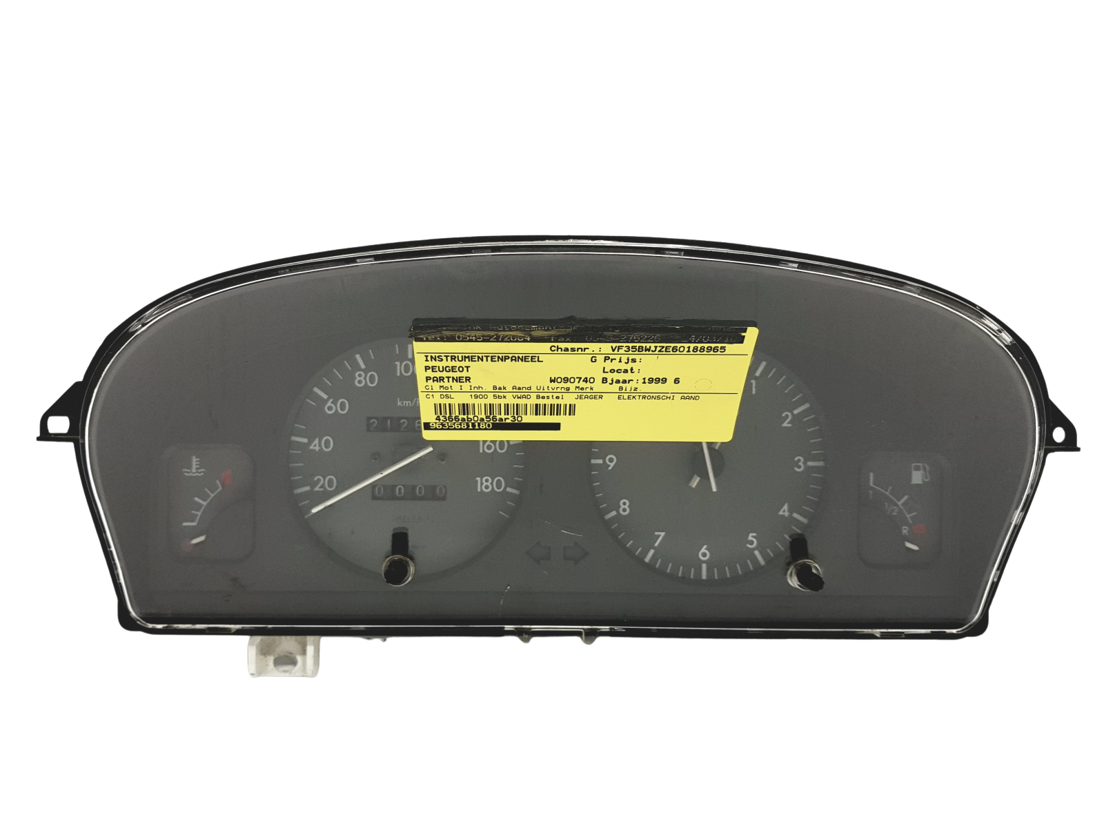 Speedometer/Instrument Cluster Berlingo 1 Partner 1 9635681180 PSA 45049 main product photo
