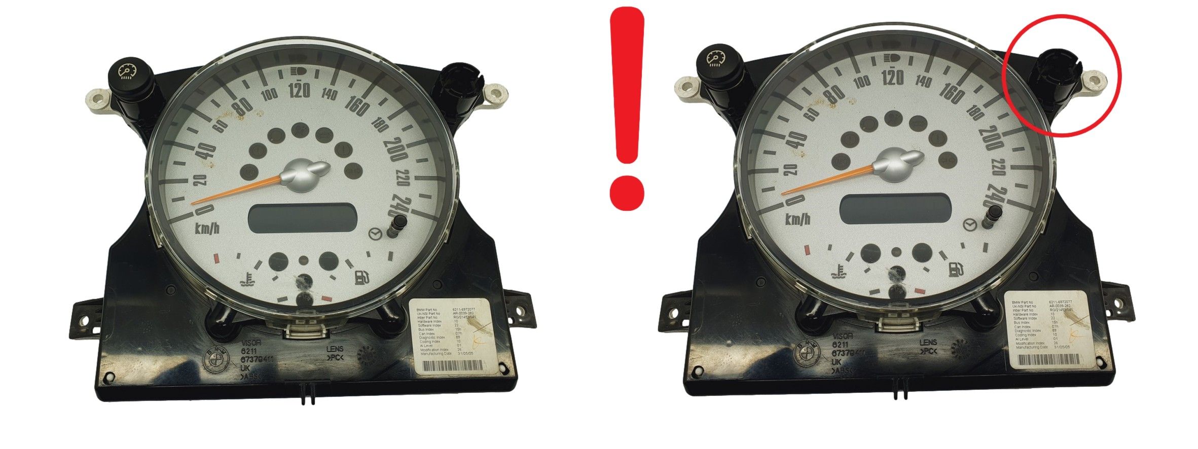 Speedometer/Instrument Cluster Mini Cooper 6211 6972077 69497 main product photo
