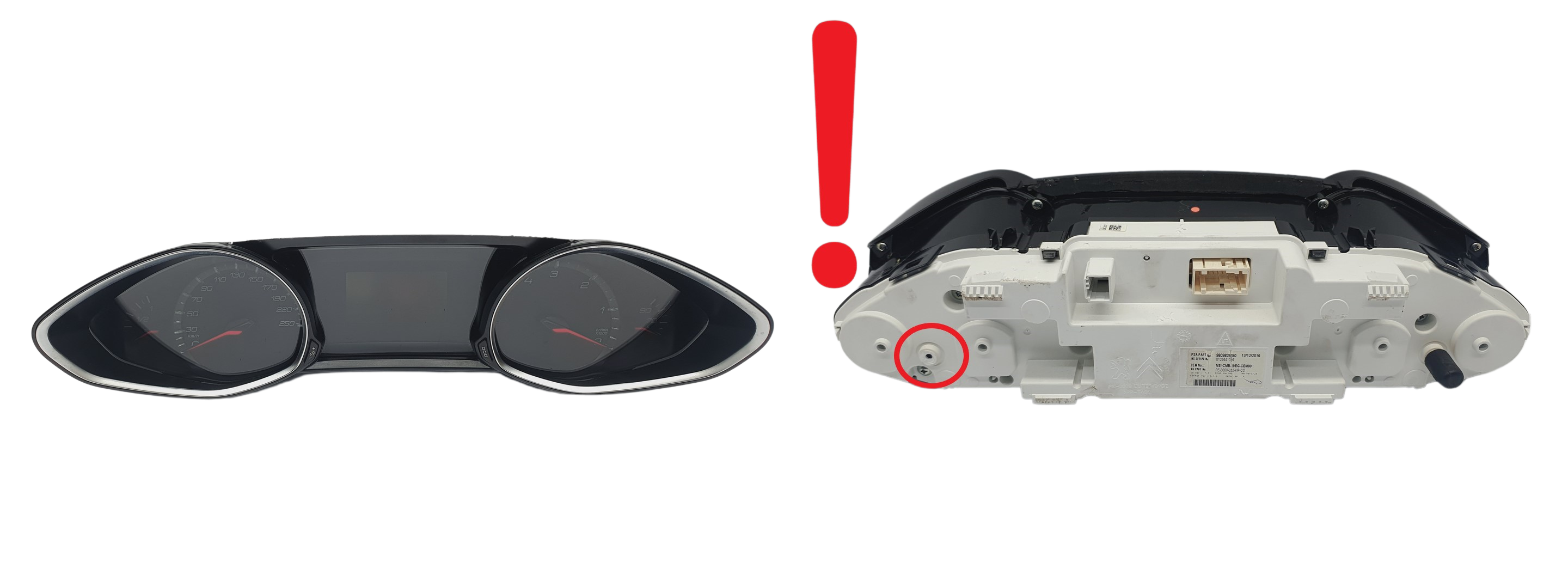 Speedometer/Instrument Cluster Peugeot 308 T9 9809838380 60816 main product photo