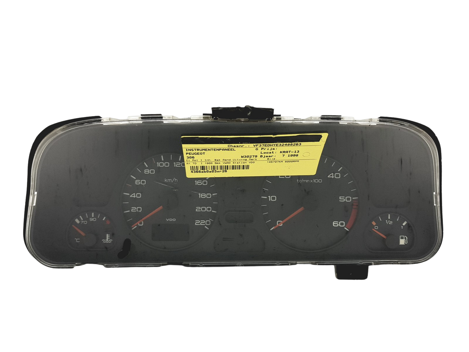 Speedometer/Instrument Cluster Peugeot 306 9635408880 110008808042 49796 main product photo