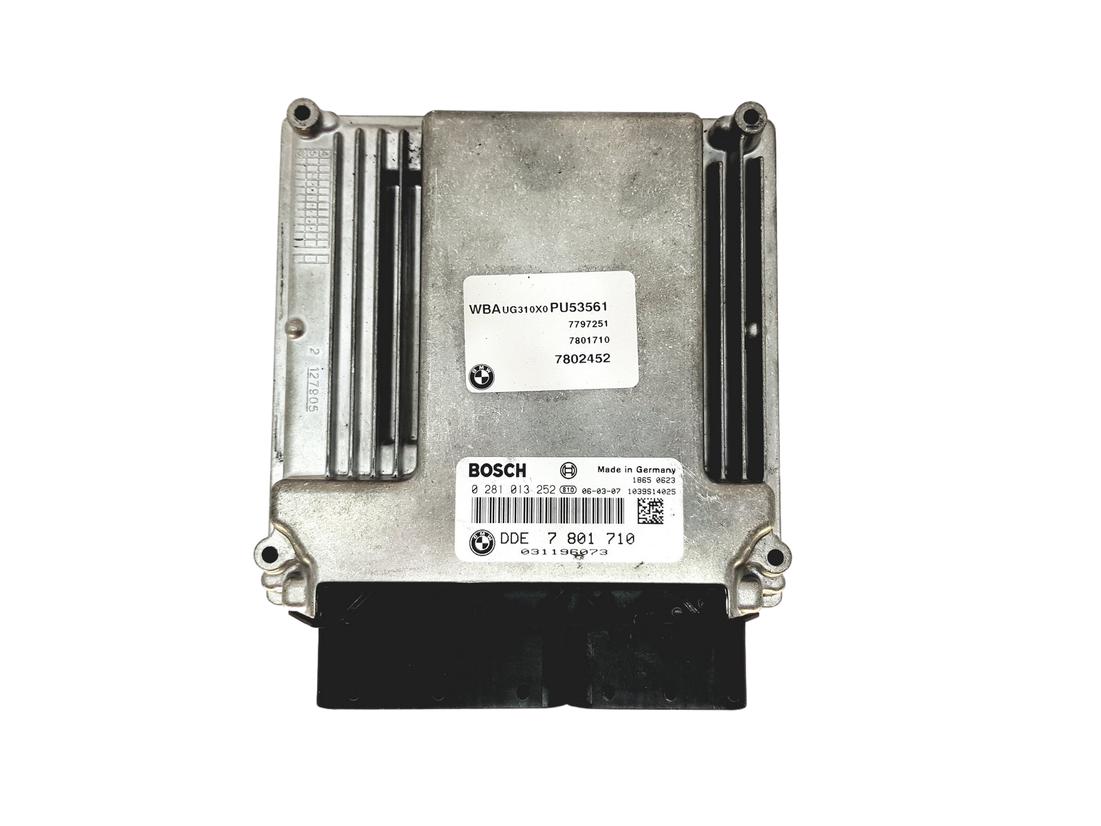 ECU Engine Control Unit BMW DDE7801710 0281013252 29687 main product photo