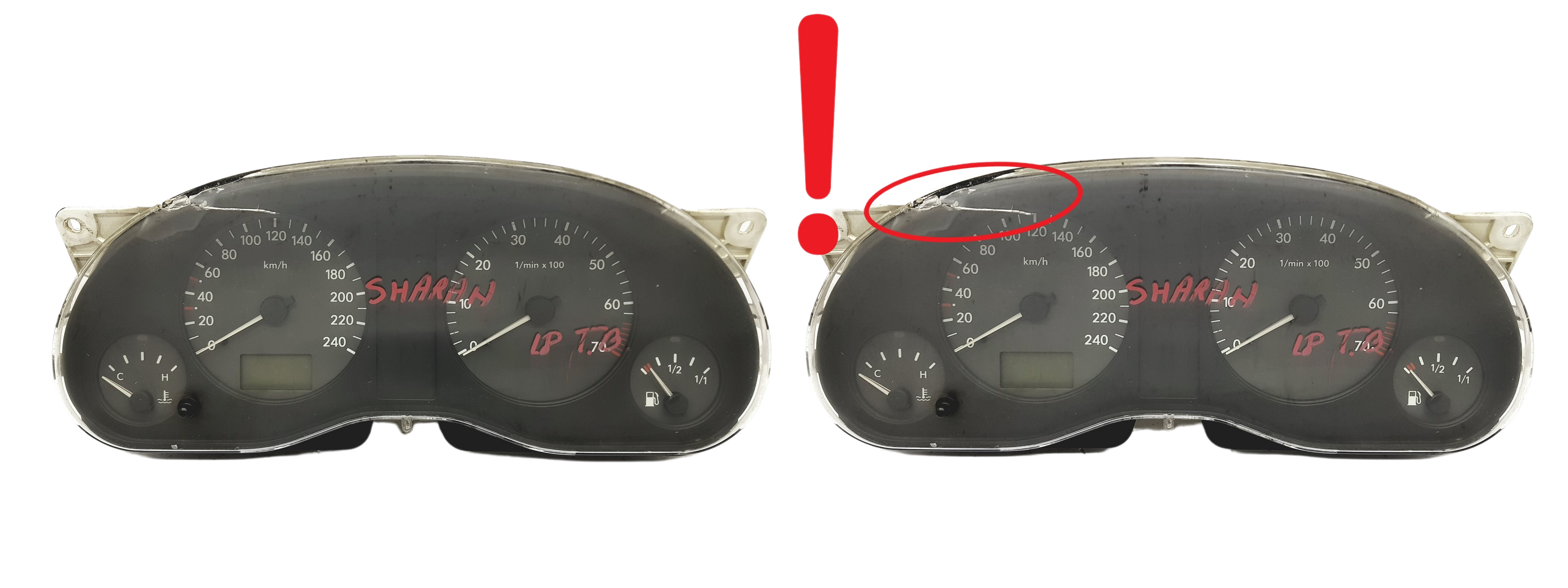 Speedometer/Instrument Cluster VW Sharan 7M0919862Q 95VW-10849-ME main product photo