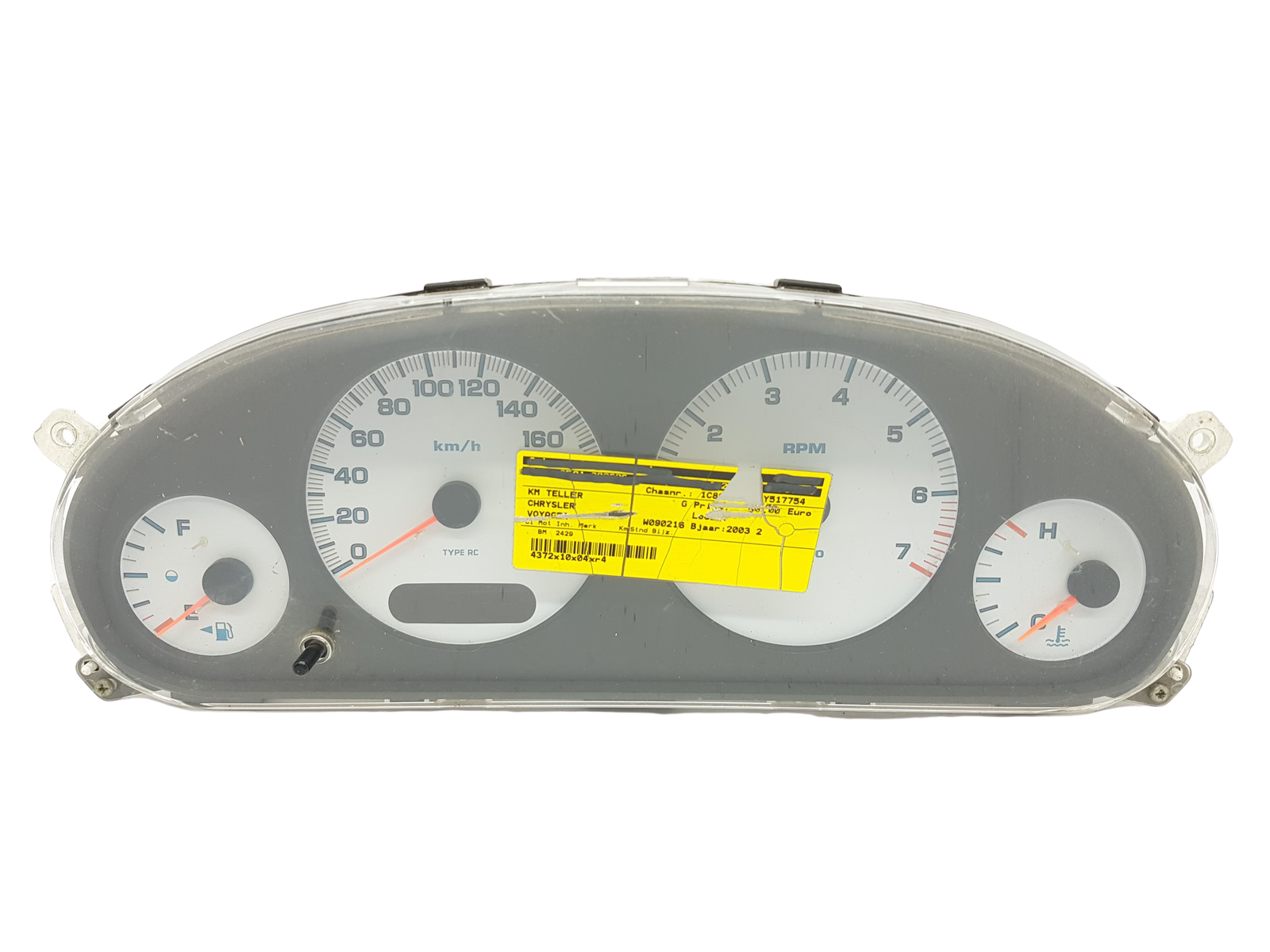 Speedometer/Instrument Cluster Chrysler Voyager P05082128AB main product photo