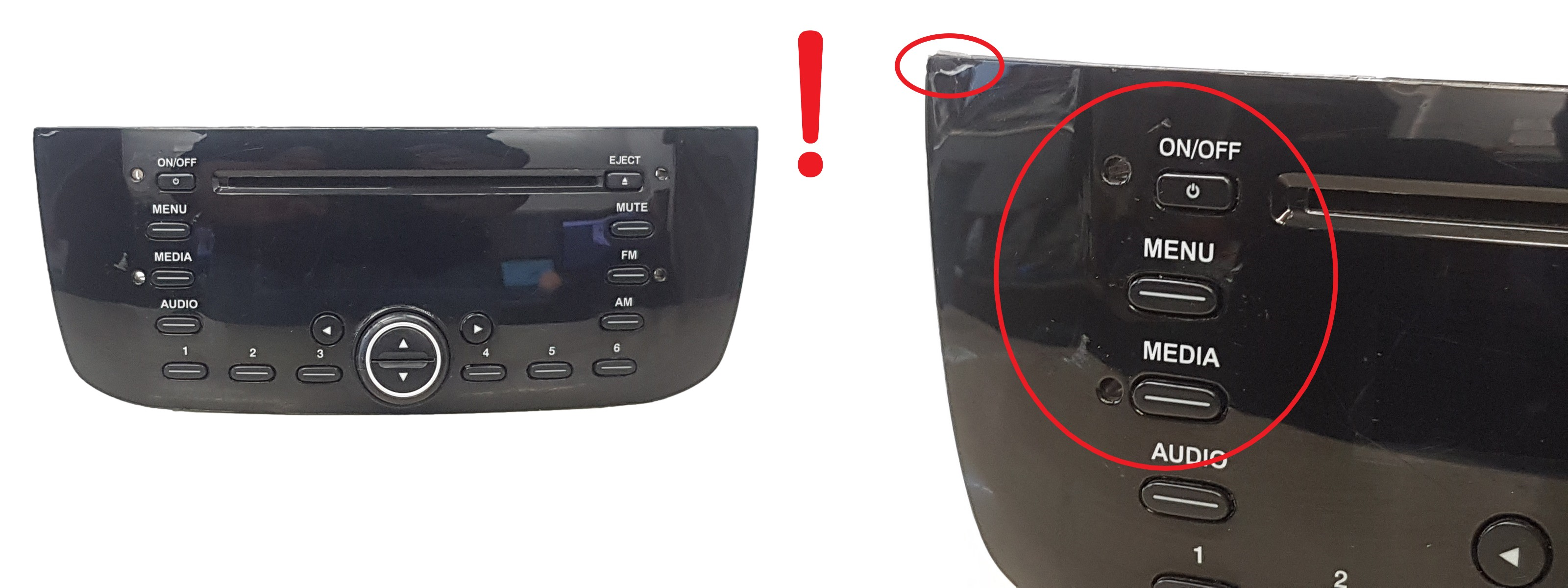 Radio CD Player Fiat Punto Evo 7355354400 F199FL Delphi 1072 main product photo