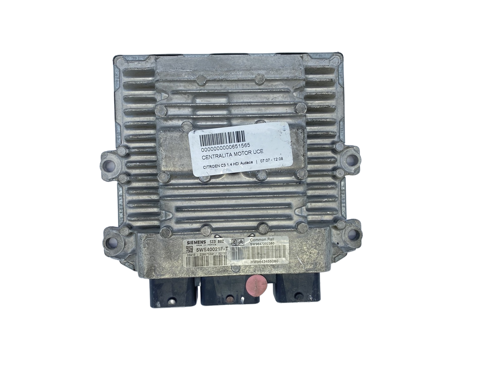 Control Unit 9647202380 9643455080 5WS40021F-T PSA Siemens 60436 main product photo
